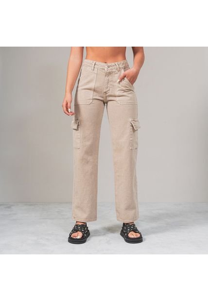 Pantalon Momfit Talle Alto Justo