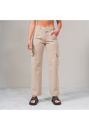 Pantalon Momfit Talle Alto Justo