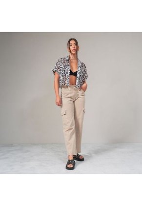 Pantalon Momfit Talle Alto Justo