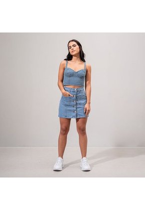 Falda Ajustada Talle Alto Femina