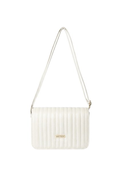 Bolso Bandolera Cartera Manos Libres Dama Mujer Karla Chacon Baru Crema