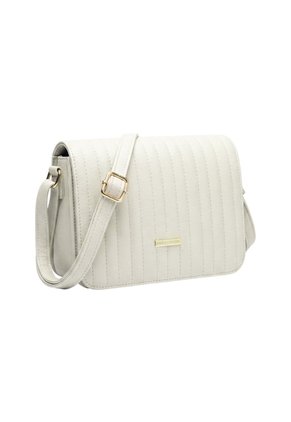 Bolso Bandolera Cartera Manos Libres Dama Mujer Karla Chacon Baru Crema