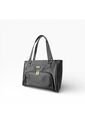 Bolso Tote Con Cosmetiquera Karla Chacon Niah Negro de KARLA CHACON