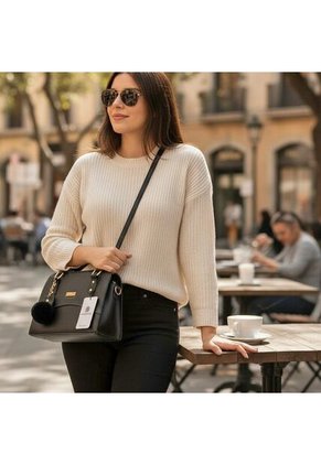 Bolso Cartera De Dama Mujer Karla Chacon June Negro