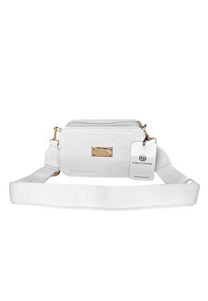 Bolso Manos Libres De Dama Mujer Karla Chacon Evah Blanco