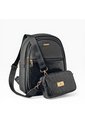 Combo Set Morral Nely + Manos Libres Evah Karla Chacon Negro de KARLA CHACON