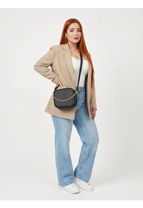 Bolso Bandolera Manos Libres De Dama Mujer Karla Chacon Sade Negro