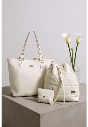 Set De Bolsos Para Mujer Bolso Tote + Bolso Manos Libres + Monedero Karla Chacon