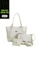 Set De Bolsos Para Mujer Bolso Tote Gala + Bolso Manos Libres Lara + Monedero Karla Chacon Beige de KARLA CHACON