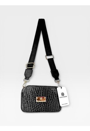 Bolso Bandolera Manos Libres De Dama Mujer Karla Chacon Evah Negro