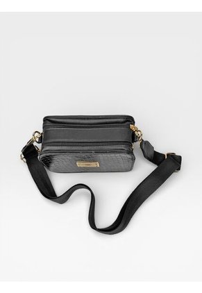 Bolso Bandolera Manos Libres De Dama Mujer Karla Chacon Evah Negro