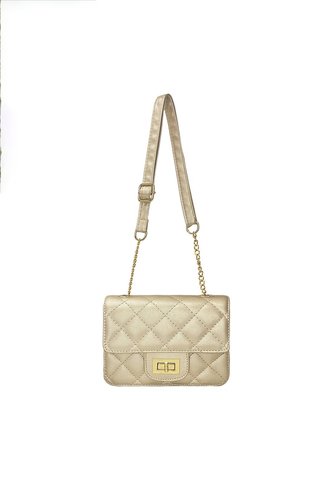 Bolso Manos Libres Satchel De Dama Bandolera Mujer Karla Chacon Sanz Dorado KARLA CHACON