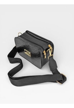 Bolso Bandolera Manos Libres De Dama Mujer Karla Chacon Evah Negro