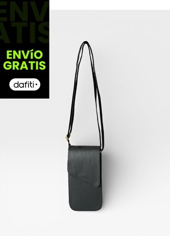 Bolso Bandolera Pequeño Manos Libres Portacelular Karla Chacon Geny Negro KARLA CHACON
