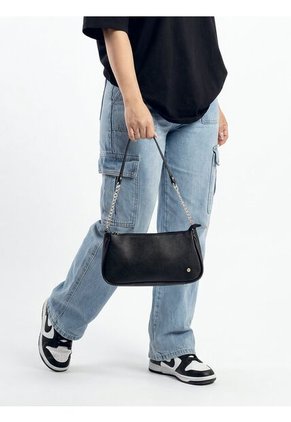 Bolso De Hombro Cartera Mujer Dama Karla Chacon Romy Negro