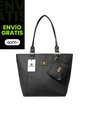 Bolso Dama Cartera Mujer Tote Grande Karla Chacon Mila Negro de KARLA CHACON