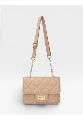 Bolso Manos Libres Elegante Bandolera De Dama Mujer Karla Chacon Sanz Nude