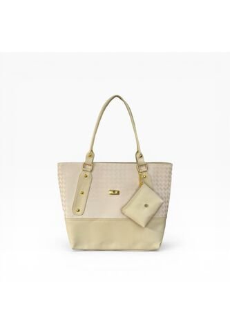 Bolso Tote Elegante Para Mujer Con Monedero Karla Chacon Gala Beige KARLA CHACON