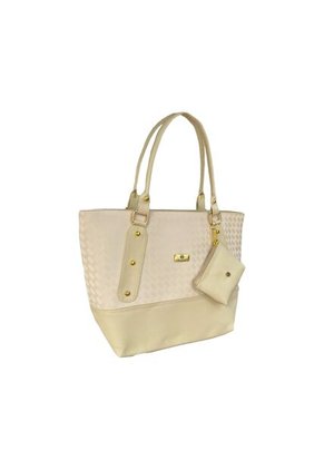 Bolso Tote Elegante Para Mujer Con Monedero Karla Chacon Gala Beige