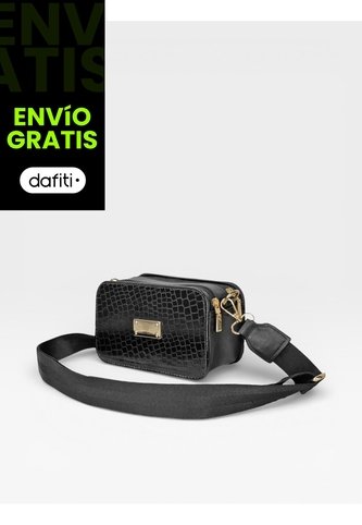 Bolso Bandolera Manos Libres De Dama Mujer Karla Chacon Evah Negro KARLA CHACON