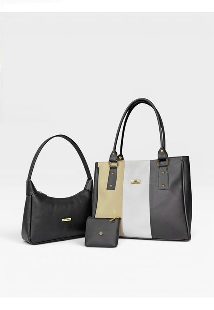 Set Para Mujer Bolso Tote+ Bolso Manos Libres + Monedero Karla Chacon