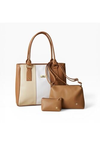 Set Para Mujer Bolso Tote+ Bolso Manos Libres + Monedero Karla Chacon KARLA CHACON