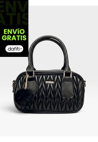 Bolso Boston Tipo Bowling De Mano Con Strap Y Accesorio Karla Chacon KARLA CHACON