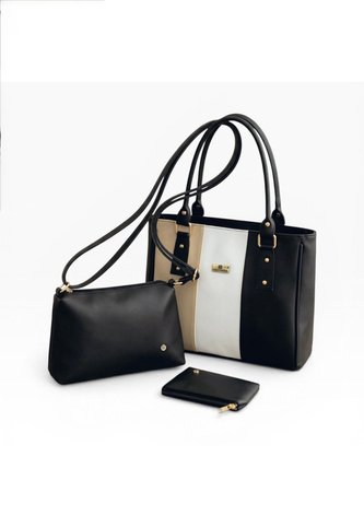 Set Para Mujer Bolso Tote+ Bolso Manos Libres + Monedero Karla Chacon KARLA CHACON