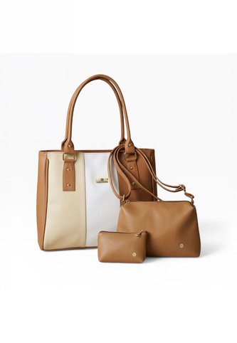 Set Para Mujer Bolso Tote+ Bolso Manos Libres + Monedero Karla Chacon KARLA CHACON