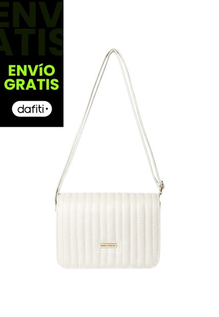 Bolso Bandolera Cartera Manos Libres Dama Mujer Karla Chacon Baru Crema