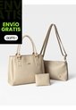 Set De Tres Piezas Combo Tote + Manos Libres + Monedero Karla Chacon de KARLA CHACON