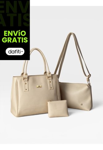 Set De Tres Piezas Combo Tote + Manos Libres + Monedero Karla Chacon KARLA CHACON