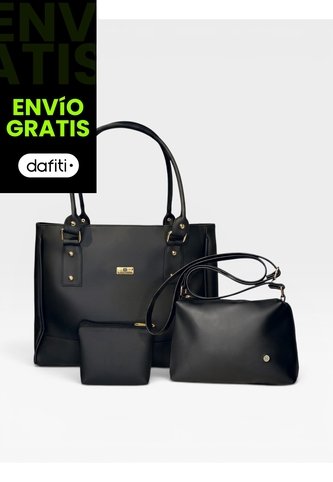Set De Tres Piezas Combo Tote + Manos Libres + Monedero Karla Chacon KARLA CHACON