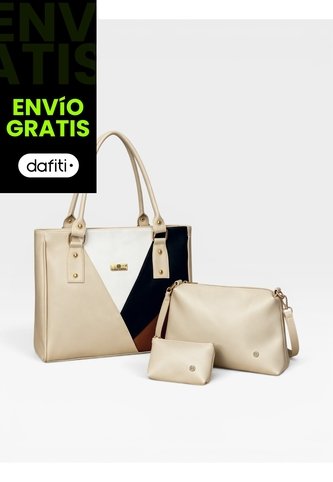 Set De Bolsos Para Mujer Bolso Tote, Bolso Manos Libres, Monedero Karla Chacon KARLA CHACON