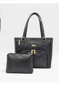 Bolso Tote Con Cosmetiquera Karla Chacon Niah Negro de KARLA CHACON
