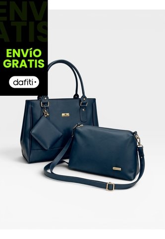 Set De Tres Piezas Combo Tote + Manos Libres + Monedero Karla Chacon KARLA CHACON