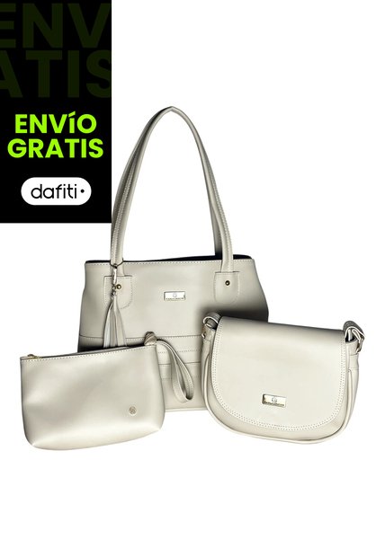 Set Tres Piezas Bolso + Bandolera + Cosmetiquera Karla Chacon