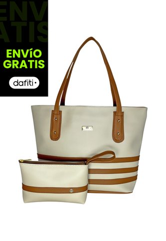 Bolso Tote Dama Cartera Grande Con Cosmetiquera Karla Chacon KARLA CHACON