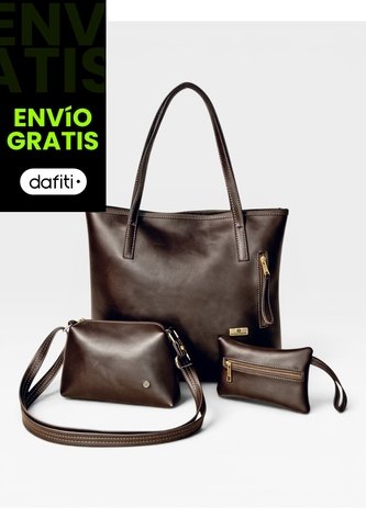 Set De Tres Piezas Bolso Tote + Bandolera + Monedero Karla Chacon KARLA CHACON