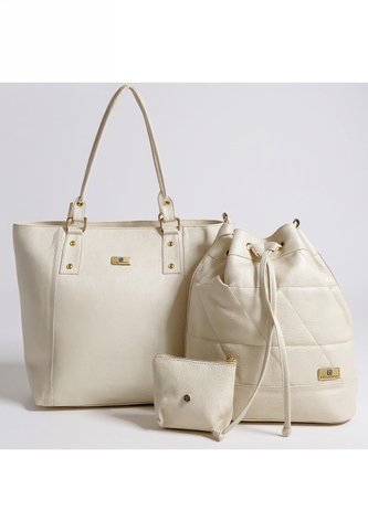 Set De Bolsos Para Mujer Bolso Tote + Bolso Manos Libres + Monedero Karla Chacon KARLA CHACON