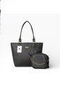 Set De Bolsos Para Mujer Bolso Tote Mila + Bolso Manos Libres Sade + Monedero Karla Chacon Negro de KARLA CHACON