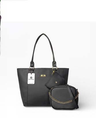 Set De Bolsos Para Mujer Bolso Tote Mila + Bolso Manos Libres Sade + Monedero Karla Chacon Negro KARLA CHACON