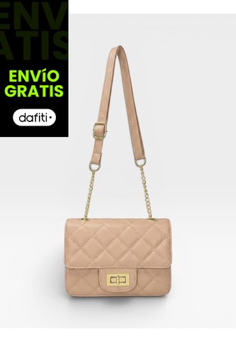 Bolso Manos Libres Elegante Bandolera De Dama Mujer Karla Chacon Sanz Nude KARLA CHACON