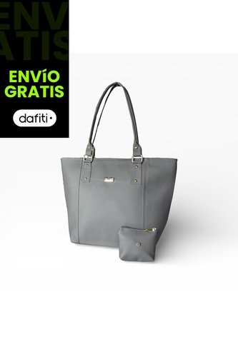 Bolso Mochila Bucket Dama Cartera Mujer Karla Chacon Mila Gris KARLA CHACON