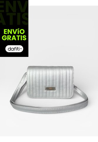 Bolso Bandolera Cartera Manos Libres Dama Mujer Karla Chacon Baru Plata KARLA CHACON