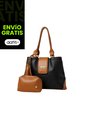Bolso De Hombro Cartera Dama Con Monedero Luna Negro de KARLA CHACON