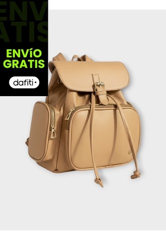 Bolso Maletin Morral Casual Para Mujer Con Herrajes Dorado Karla Chacon Abby Arena KARLA CHACON