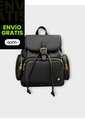 Bolso Morral Maleta Casual Para Mujer Con Herrajes Dorados Karla Chacon Abby Negro de KARLA CHACON
