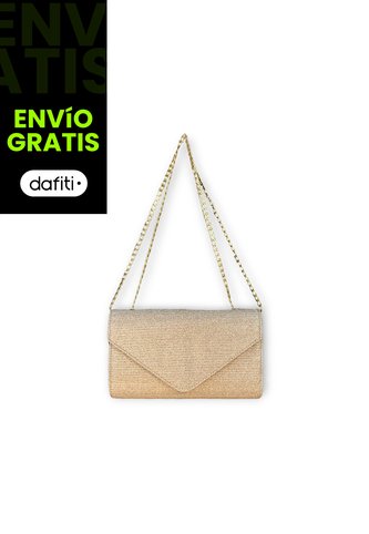 Bolso Clutch Elegante Para Fiesta Dorado Karla Chacon Maite KARLA CHACON