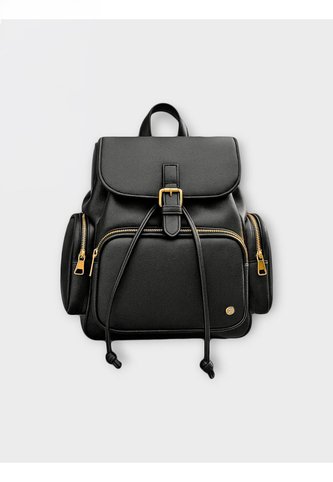 Bolso Morral Maleta Casual Para Mujer Con Herrajes Dorados Karla Chacon Abby Negro KARLA CHACON